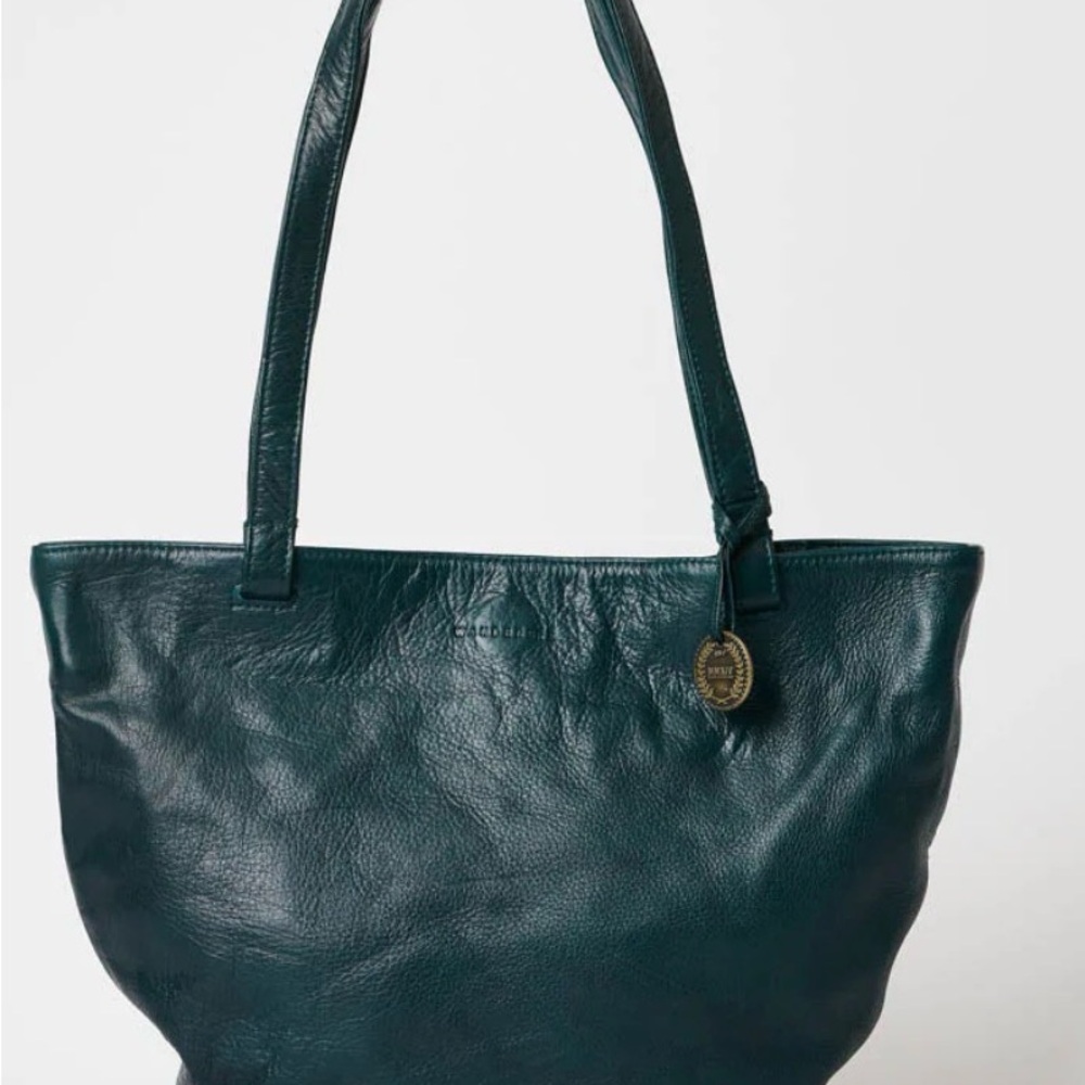 Wanderers travel co Leather Marta Tote Bag in Deep Teal -